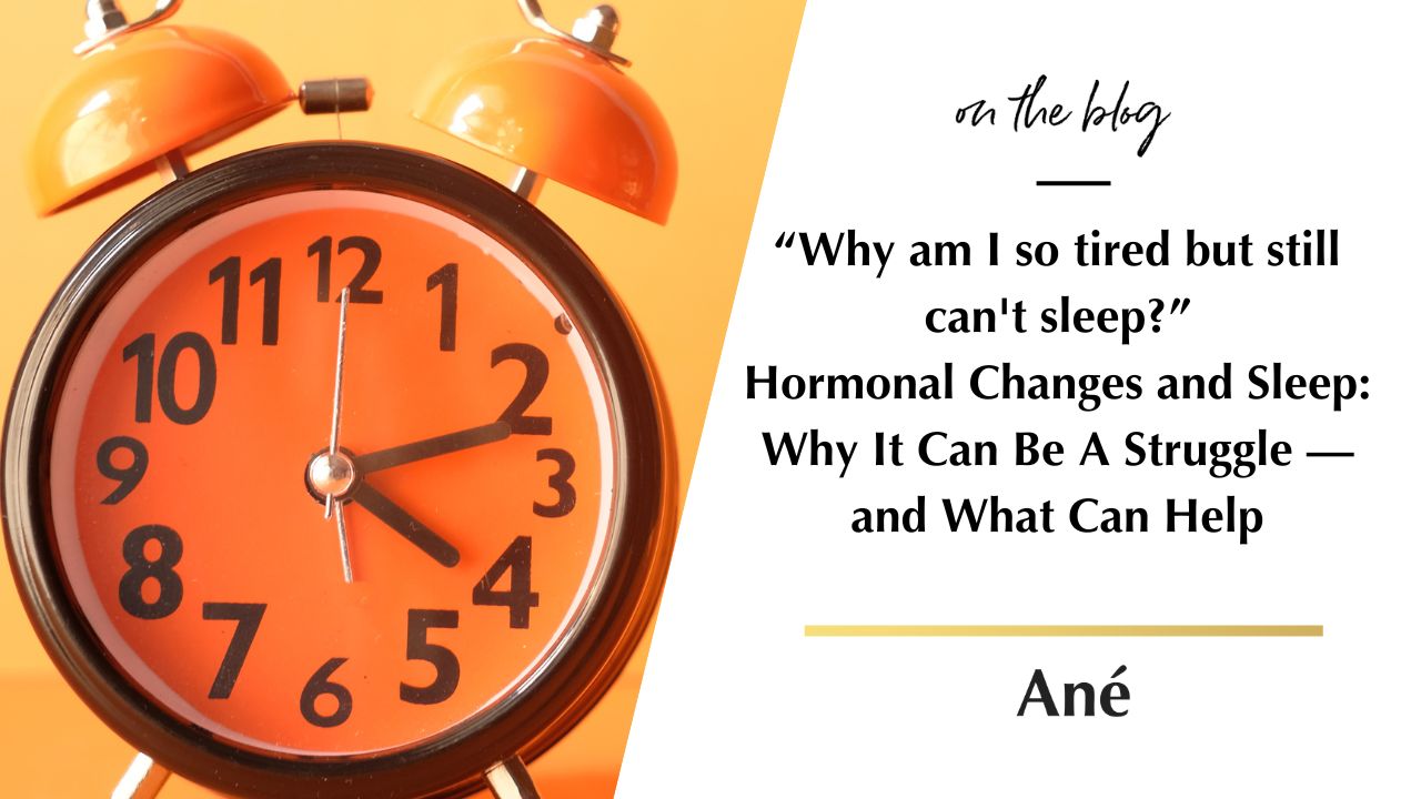 Orange alarm clock representing hormonal sleep struggle