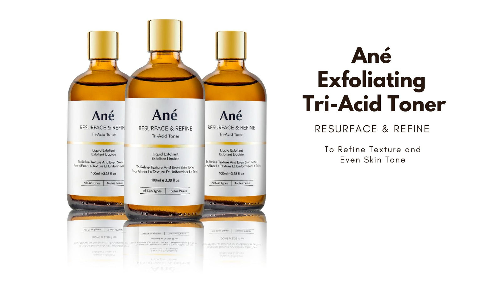 Ané Exfoliating Tri-Acid Toner with AHA BHA Tranexamic Acid