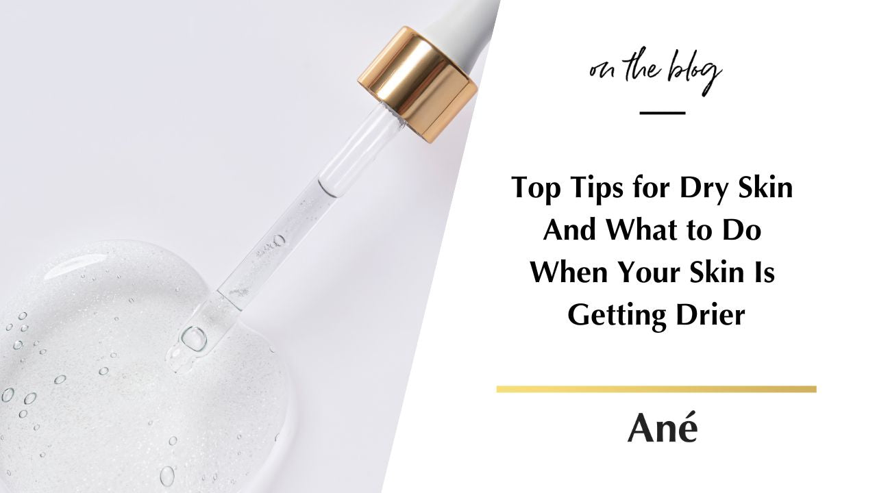 Dropper applying serum for dry skin hydration
