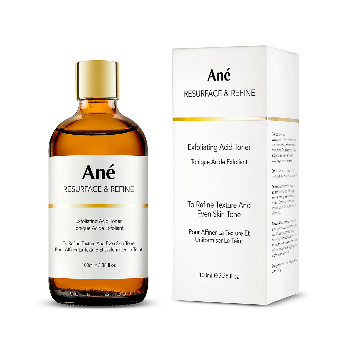 Exfoliating acid toner by Ané to refine skin texture